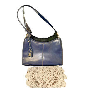 Liz Claiborne Navy Blue leather shoulder bag